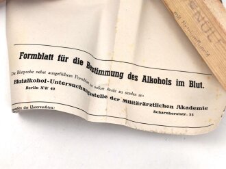 Wehrmacht, Alkoholbestimmung im Blut. Komplettes Set