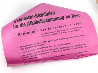 Wehrmacht, Alkoholbestimmung im Blut. Komplettes Set