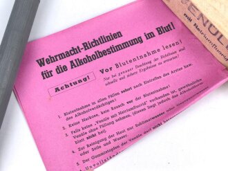Wehrmacht, Alkoholbestimmung im Blut. Komplettes Set