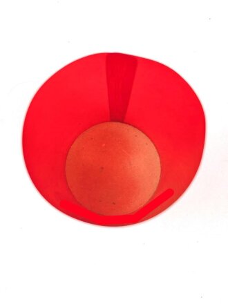 Kerzenhalter aus rotem Chelluloid, Durchmesser oben etwa...