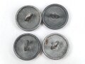 Vier Knöpfe für eine Feldbluse der Wehrmacht. Späte, blaugraue Lackierung, je 19mm