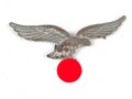 Luftwaffe, Adler für die Schirmmütze, spätes Stück , mitgeprägte Splinte