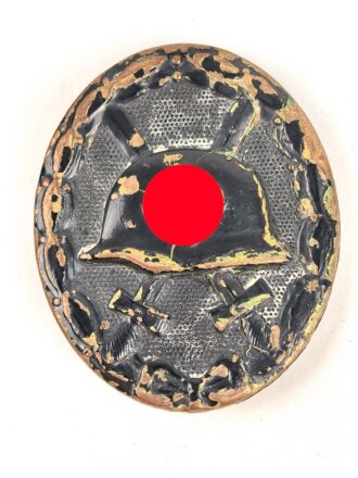 Verwundetenabzeichen in schwarz. Buntmetall, Originallack