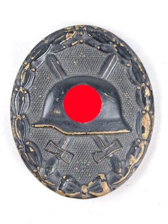 Verwundetenabzeichen in schwarz. Buntmetall, Originallack