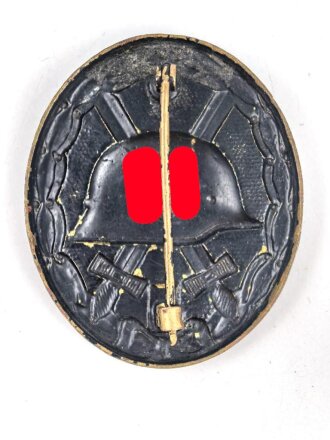 Verwundetenabzeichen in schwarz. Buntmetall, Originallack