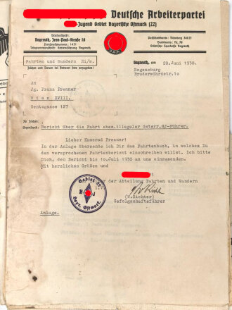 Panzertruppe, Konvolut Papiere, Beleidsbekundungen und Post eines in Rußland 1941 Gefallenen, 19 jährigen Angehörigen der Panzertruppe.