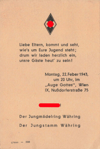 Bund Deutscher Mädel Untergau 508 Wien, kleine Gruppe einer Angehörigen