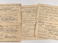 Sechs Kriegsgefangenen Postbelege eines im russischen Lager 7445  inhaftierten.