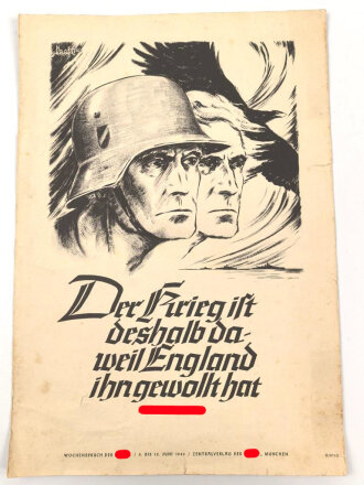 Wochenspruch der NSDAP 9. bis 15. Juni 1940