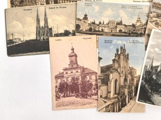 Polen, 12 Stück zivile Ansichtskarten , aus verschiedenen Nachlässen