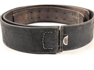 Koppelriemen für Mannschaften des Heeres. Eiserner Gegenhalt, Gesamtlänge 95cm, Leder angetrocknet