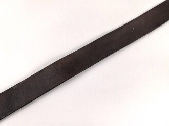 Koppelriemen für Mannschaften des Heeres. Eiserner Gegenhalt, Gesamtlänge 95cm, Leder angetrocknet