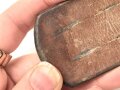 Koppelriemen für Mannschaften des Heeres. Eiserner Gegenhalt, Gesamtlänge 95cm, Leder angetrocknet