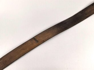 Zweidornkoppel für Offiziere von Parteiverbänden. Braunes Leder, Höhe 44mm, Gesamtlänge 114cm, Leder und Schliesse mit RZM markierung.