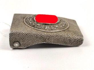 Polizei III.Reich, Koppelschloss für Mannschaften. Aluminium , Hersteller J.MO. Ungereinigtes Stück m