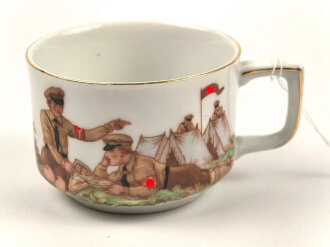 Hitlerjugend, Kaffeetasse mit Lagermotiv. Durchmesser etwa 7cm