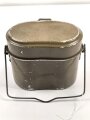 Kochgeschirr Wehrmacht, Hersteller AWO, zusammengehörig, Originallack, ungereinigt