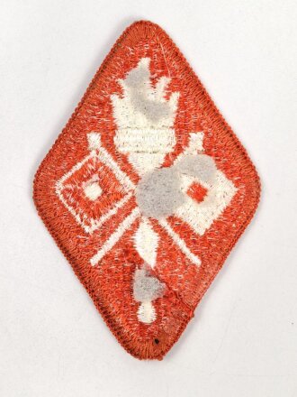 U.S. Army, Ärmelabzeichen " Signal Corps Center & School " Rückseitig Klebstoffreste