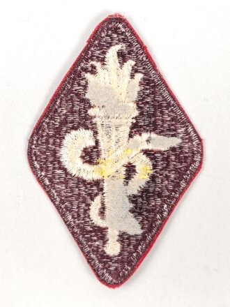 U.S. Army, Ärmelabzeichen " Medical Corps Center & School " Rückseitig Klebstoffreste