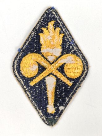 U.S. Army, Ärmelabzeichen " Chemical Corps Center & School " Rückseitig Klebstoffreste