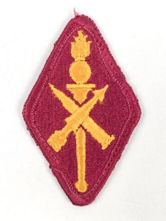 U.S. Army, Ärmelabzeichen " Missile and Ammonitions Corps Center & School " Rückseitig Klebstoffreste