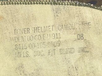 U.S. Army, 1980  dated "Woodland" helmet cover for M1 steel helmet.