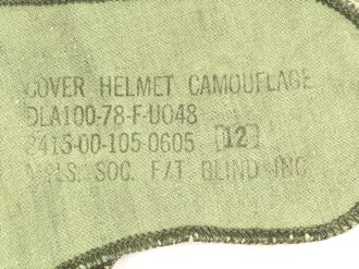 U.S. Army, 1978  dated "Woodland" helmet cover for M1 steel helmet.