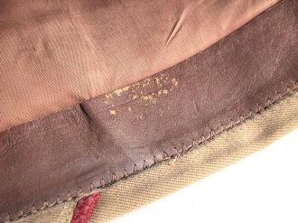 U.S. Army, Schiffchen " Cap Garrison , khaki" höchstwahrscheinlich aus der Zeit des 2. Weltkrieg. Gesamte Breite innen gemessen 26cm