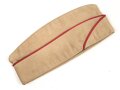 U.S. Army, Schiffchen " Cap Garrison , khaki" höchstwahrscheinlich aus der Zeit des 2. Weltkrieg. Gesamte Breite innen gemessen 26cm