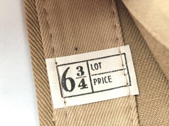 U.S. Army, Schiffchen " Cap Garrison , khaki" höchstwahrscheinlich aus der Zeit des 2. Weltkrieg. Gesamte Breite innen gemessen 25,5