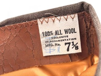 U.S. Army, Schiffchen " Cap Garrison " höchstwahrscheinlich aus der Zeit des 2. Weltkrieg. Gesamte Breite innen gemessen 26,5