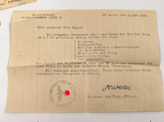 Nachlass eines Angehörigen Grenadier Regiment 587