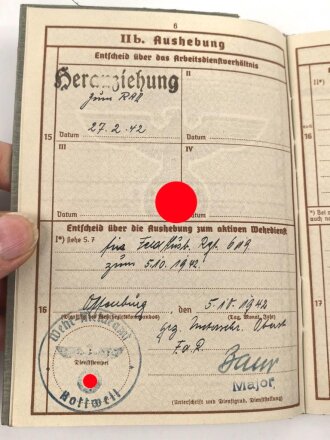 Nachlass eines Angehörigen Grenadier Regiment 587