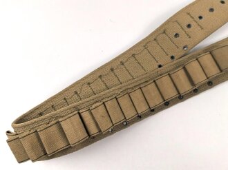 U.S. Navy, Bandolier für Signalpistole " Signal cartridge belt Mark 1" datiert 1943. Unvollständig, guter Zustand