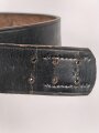Koppelriemen datiert 1939, auf 85cm gekürzt. Leichtmetallgegenhalt