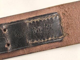 Koppelriemen für Parteiverbände mit RZM Stempel. Defekt, Gedsamtlänge 79cm