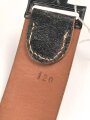 Koppelriemen für Mannschaften der Wehrmacht. neuzeitliche Fertigung aus ordentlichem Leder, der Haken macht keinen sonderlich stabilen Eindruck. Gesamtlänge 126cm