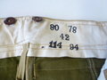 Luftwaffe Tropenhose aus sandfarbenem Cord, Neuwertiges Kammerstück, Bundweite 77 cm