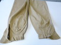 Luftwaffe Tropenhose aus sandfarbenem Cord, Neuwertiges Kammerstück, Bundweite 77 cm