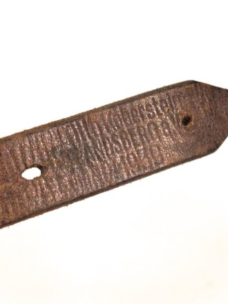 Mantelriemen Wehrmacht , dunkelbraun mit Leichtmetallbeschlag, datiert 1939