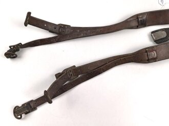 Koppeltragegestell für Angehörige des Heeres. Stark getragenes Stück, ungereinigt, mit Reichsbetriebsnummer