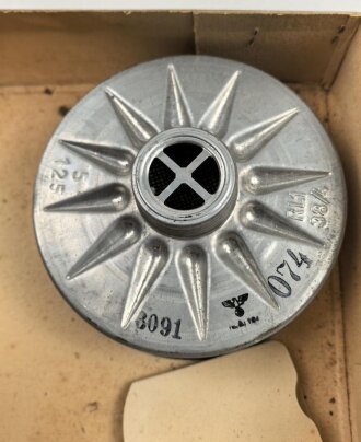 Luftschutz Volksgasmaske 40, Komplett, im Umkarton