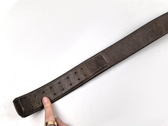 Koppelriemen für Mannschaften der Wehrmacht. Aluminiumgegenhalt, Gesamtlänge 98cm