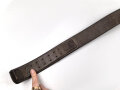 Koppelriemen für Mannschaften der Wehrmacht. Aluminiumgegenhalt, Gesamtlänge 98cm