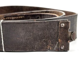 Koppelriemen für das schmale SA Koppelschloss. Ungereinigtes Stück, Höhe 33mm, Gesamtlänge 79cm