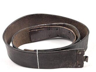 Koppelriemen für das schmale SA Koppelschloss. Ungereinigtes Stück, Höhe 33mm, Gesamtlänge 79cm