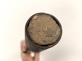 Exerzier Stielhandgranate aus der Zeit des 2. Weltkrieg.  Holz mit Metallring