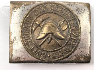 Feuerwehr,  Koppelschloss für Mannschaften . Stark getragenes Stück