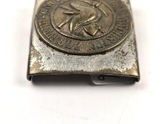 Feuerwehr,  Koppelschloss für Mannschaften . Stark getragenes Stück