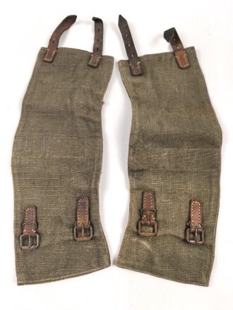 Paar Gamaschen für Angehörige des Heeres. Getragenes Paar, ungereinigt
